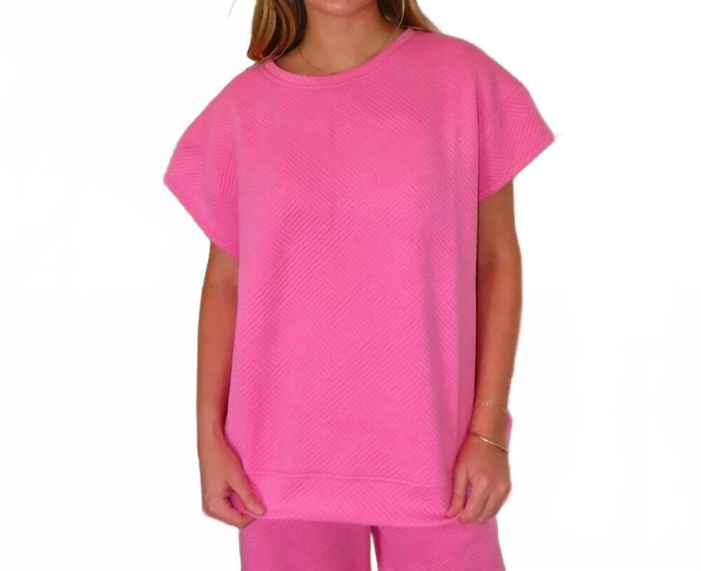 NEW SEE AND BE SEEN rae lounge top in pink